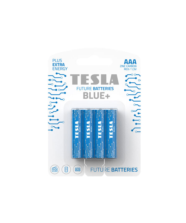 TESLA DRY BATTERIES AAA BLUE+ (Pack of 4)