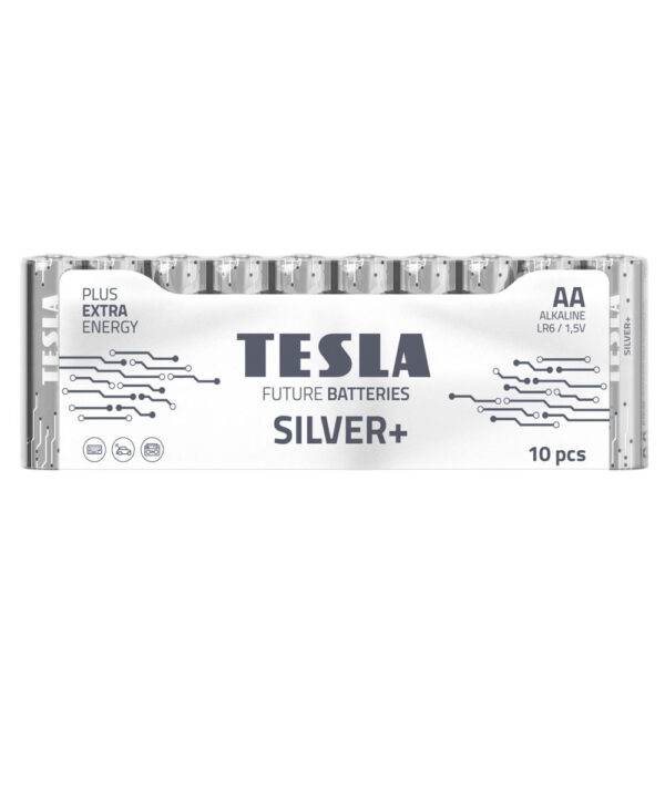 TESLA DRY BATTERIES AA SILVER+ (Pack 8 + 2 Free)