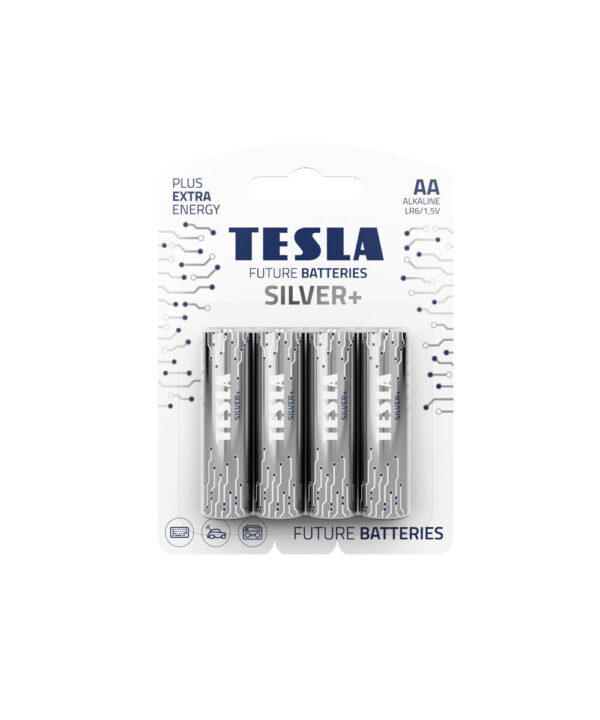 TESLA DRY BATTERIES AA SILVER+ (Pack of 4)