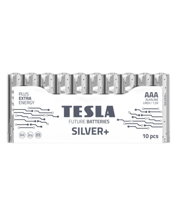 TESLA DRY BATTERIES AAA SILVER+ (Pack 8 + 2 FREE)