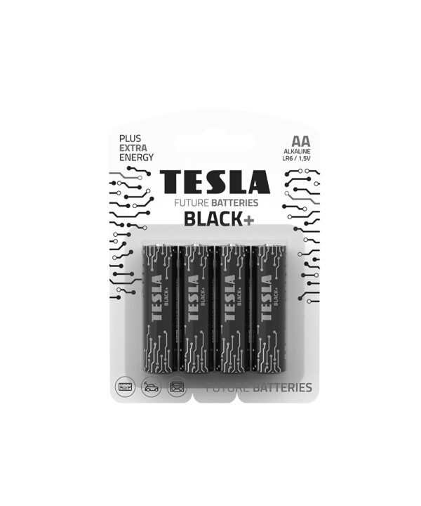 TESLA DRY BATTERIES AA BLACK+ (Pack of 4)