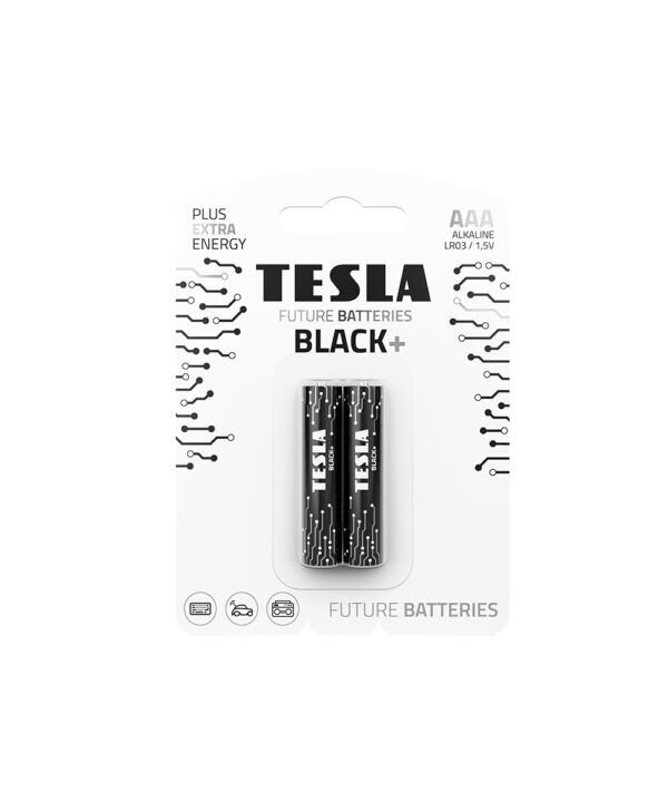 TESLA DRY BATTERIES AAA BLACK+ (Pack of 2)