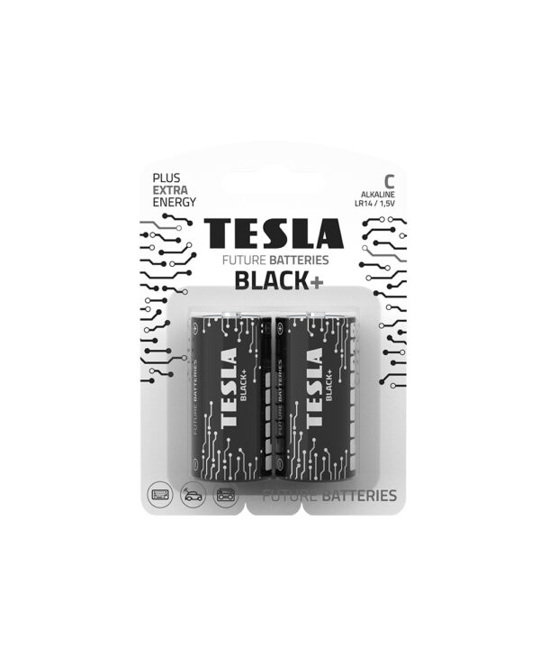 TESLA DRY BATTERIES C BLACK+ (Pack of 2)