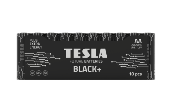 TESLA DRY BATTERIES AA BLACK+ (Pack 8 + 2 Free)